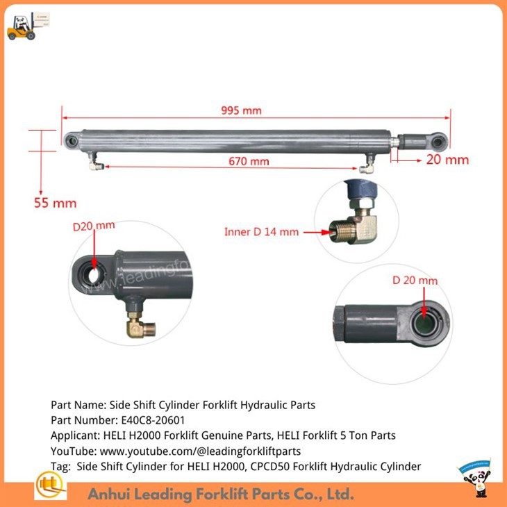 Side Shift Cylinder Forklift Hydraulic Parts